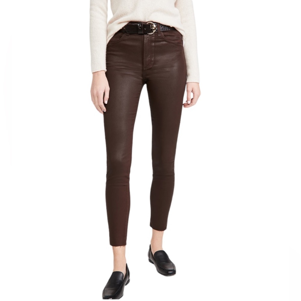 Sanctuary Denim The Charmer Burgundy Plum Coated Jeans